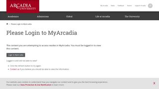 Please Login to MyArcadia | Arcadia University