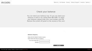 Check Your Balance - Arcadia