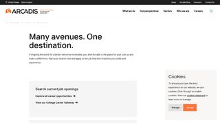 Many avenues. One destination. Search for a job at Arcadis