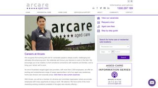 Aged care careers | Arcare