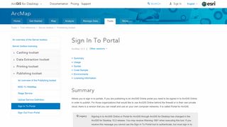 Sign In To Portal—Help | ArcGIS for Desktop