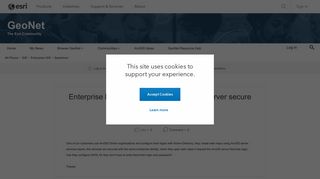 Enterprise login: Web maps with ArcGIS Server s... | GeoNet