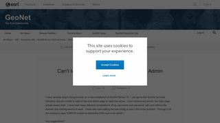 Can't login to ArcGIS Server REST API Admin | GeoNet
