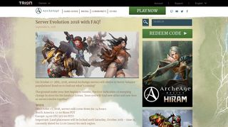 Server Evolution 2018 with FAQ! | ArcheAge - Trion Worlds, Inc.