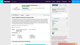 Archer Heights Credit Union Reviews - WalletHub
