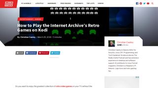 How to Play the Internet Archive's Retro Games on Kodi - MakeUseOf