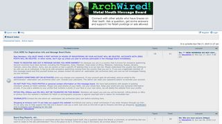 Metal Mouth Message Board - Index page - ArchWired