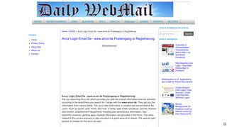 Arcor Login Email De - www.arcor.de Posteingang or Registrierung