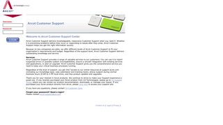 Arcot Customer Support