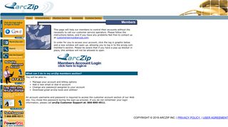 Members Account - arcZip ISP – Fast Internet Access