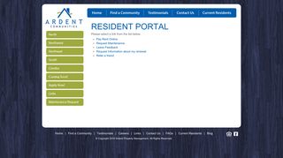Resident Portal : Ardent Communities - Unique Designs & Classic ...