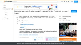 Method to automate Arduino Yun WiFi Login to Captive Portal with ...