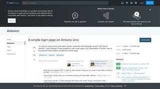 ethernet - A simple login page on Arduino Uno - Arduino Stack Exchange