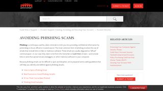 Avoiding Phishing Scams – Guild Wars 2 Support