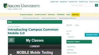 Introducing Campus Common Mobile 2.0 - Argosy University