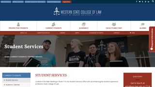 Student Services | Western State College of Law