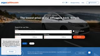 Cheap Car Hire. Save up to 40%. arguscarhire.com