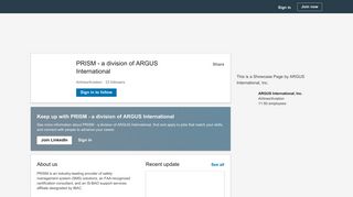 PRISM - a division of ARGUS International | LinkedIn