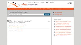 Where is my local Ariens dealer? :