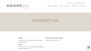 AriensCo Contact