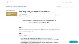 NuCerity Merger - How to Get Started – ARIIX