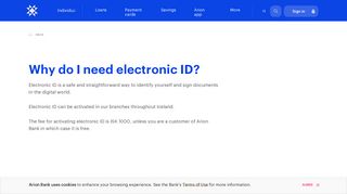 Electronic ID - Arion banki