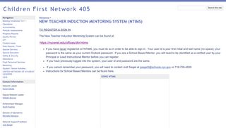 NEW TEACHER INDUCTION MENTORING SYSTEM (NTIMS ...