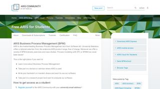 Free ARIS for Students | ARIS BPM Community