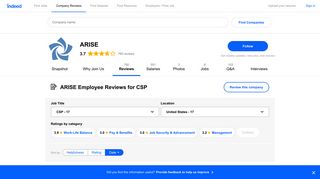 Working as a CSP at ARISE: Employee Reviews | Indeed.com