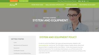 Arise Work From Home | Equipment and System Policy