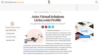 Arise Virtual Solutions (Arise.com) Profile - The Balance Careers