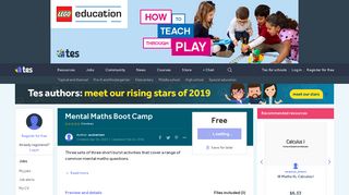 Mental Maths Boot Camp by ausbantam - Teaching Resources - Tes