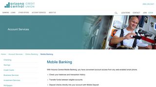 Mobile Banking - Arizona Central Credit Union