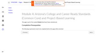 Module 4: Arizona's College and Career Ready ... - Canvas Instructure