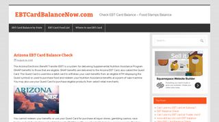 Arizona EBT Card Balance Check - EBTCardBalanceNow.com