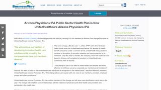 Arizona Physicians IPA Public Sector Health Plan is Now ...