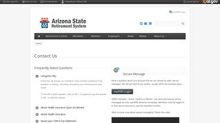 Contact Us | Arizona State Retirement System