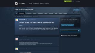 Dedicated server admin commands :: ARK: Survival Evolved ...