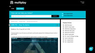 ARK PC - How To Admin : Multiplay Support