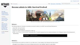 Become admin in ARK: Survival Evolved - Nitradopedia EN