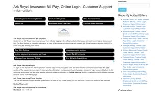 Ark Royal Insurance Bill Pay, Online Login, Customer Support ...