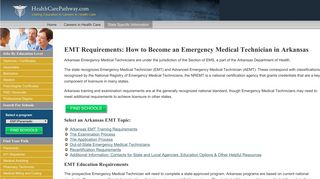 How to Become an EMT in Arkansas | License ... - Health Care Pathway