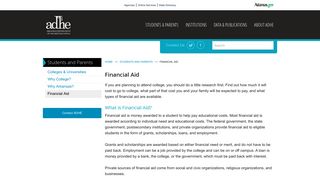 Financial Aid - Arkansas Department of Higher Education