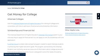Get Money for College | Arkansas.gov