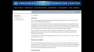 About Us - Arkansas Crime Information Center