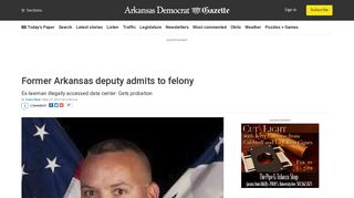 Former Arkansas deputy admits to felony