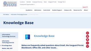 Knowledge Base - ASU-Beebe