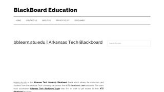 ATU Blackboard | Arkansas Tech University Blackboard Login