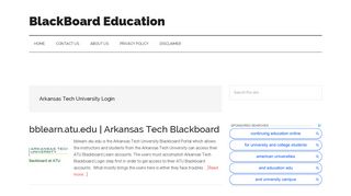 Arkansas Tech University Login - BlackBoard Education