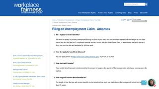 Filing an Unemployment Claim - Arkansas - Workplace Fairness